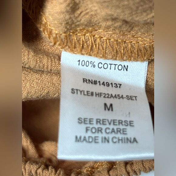 Hyfve Balloon Sleeve Off Shoulder Top - Caramel Size M - Picture 3 of 11